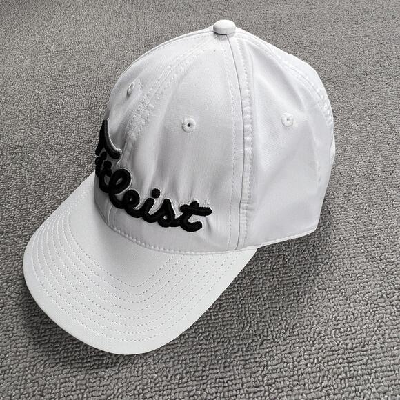 Titleist Hat Adult White One Size Adjustable Golf Golfing Casual Cap Men's - Picture 3 of 9